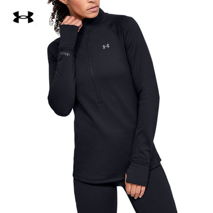 Sweatshirt oficial Under Armour UA de manga comprida, roupa desportiva para mulher, novo modelo com gola alta e meio fecho, uniforme de treino, código 1343319