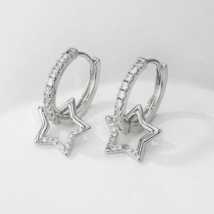 RAKOL designer creative small round hoop earrings for women, European and American fashionable simple geometric earrings, in stock wholesale