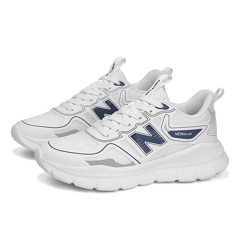 Primavera e outono New Balance Cool Running Men's Shoes Thick Sole Shock-Absorbing Running Shoes Casual Couple Trend Versatile Sports Shoes Atacado