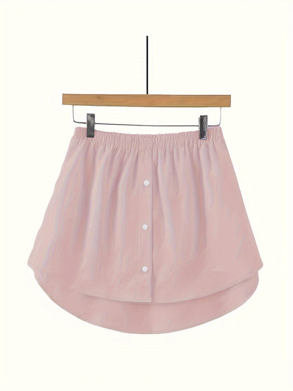 Popular cross-border versatile new shirt, faux-hem sweatshirt, paired with women's inner layer, Korean A-line skirt to cover the butt