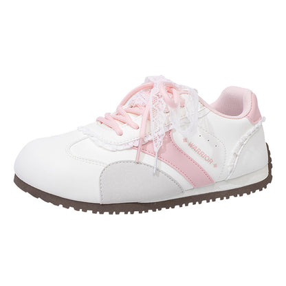 Huili fashion color-blocking casual moral training shoes autumn new versatile youthful and beautiful single shoes high-value student women's shoes