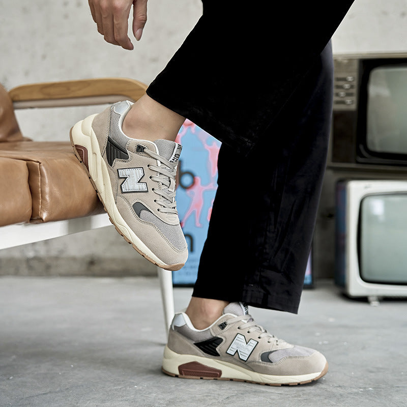 Primavera e outono New Balance Cool Run NB580 Tênis Masculino Explosivo Casual Respirável Casal Casual Running Shoes Mulheres Atacado