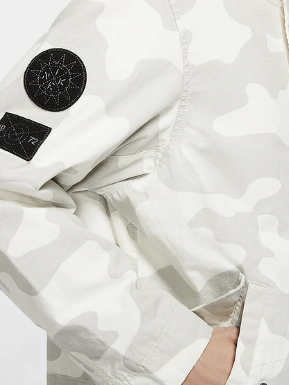 Nike Official Genuine 2025 Winter Men's Hooded Print Midi Jacket CK2537-072