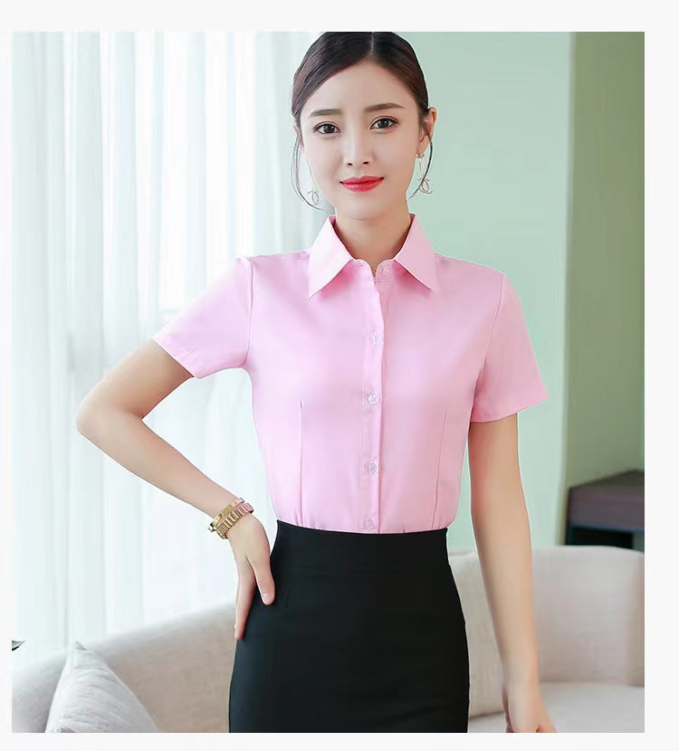 Spring and summer launch, white long-sleeved overalls, shirts, women's inner and outer wear, professional suits, wholesale slim commuter style