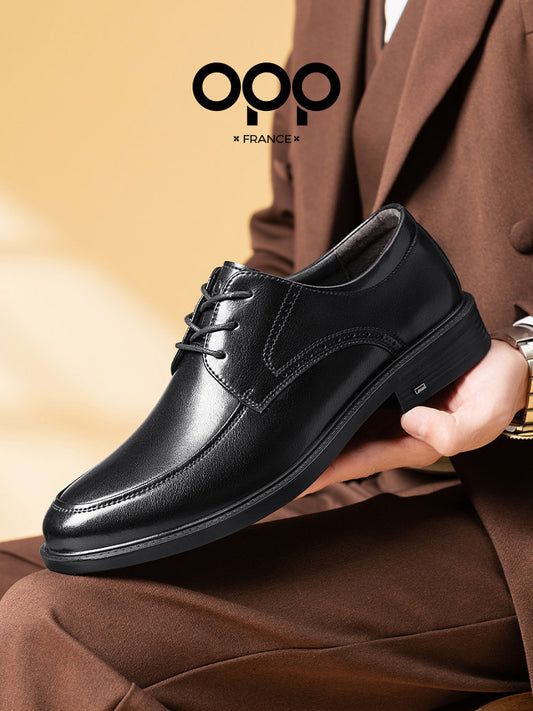 OPP leather shoes men's spring 2026 new business formal black British wedding casual fashion versatile derby shoes