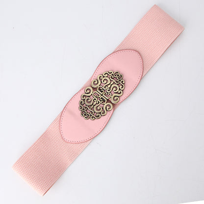 Wide belt women's elastic decoration with dress simple and versatile fashion waist closure women's belt manufacturer wholesale