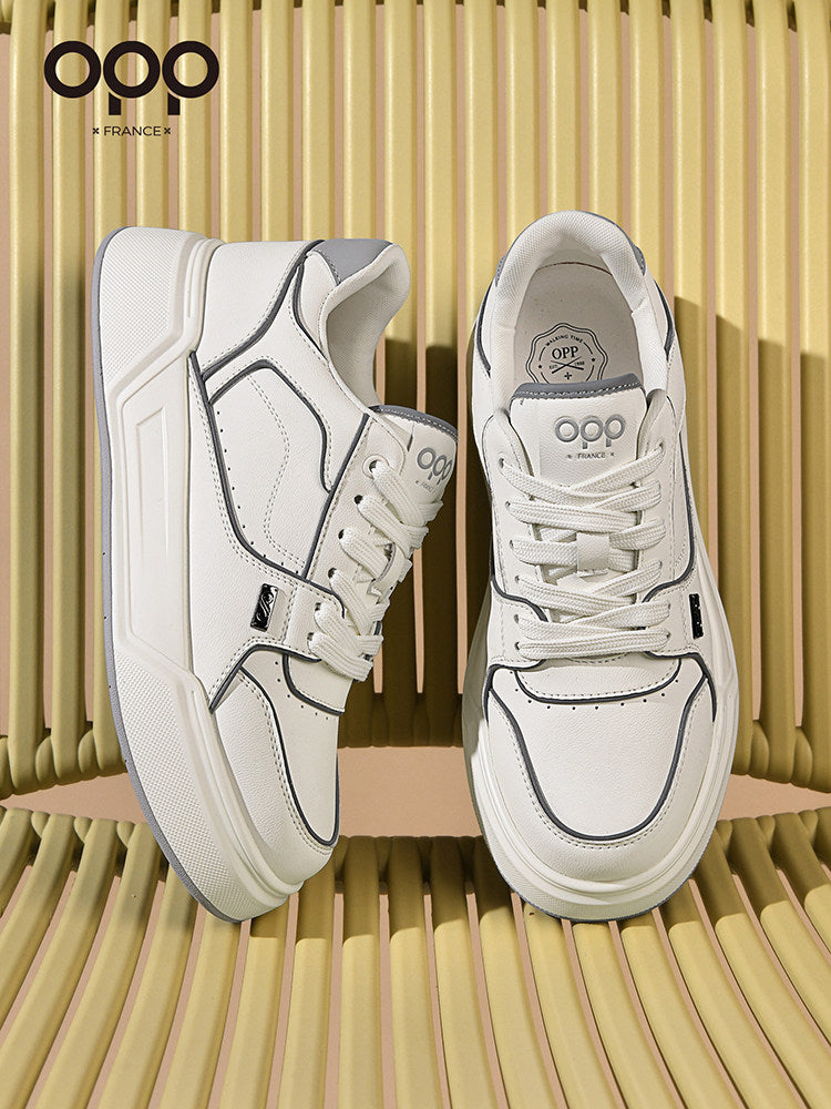 OPP men's shoes spring 2026 new thick-soled heightened athleisure board shoes low-top versatile popular white shoes