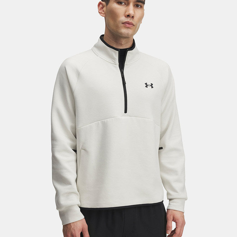 Under Armour sweatshirt men's autumn and winter new fitness running sports semi-zipper casual jacket 6003868-110