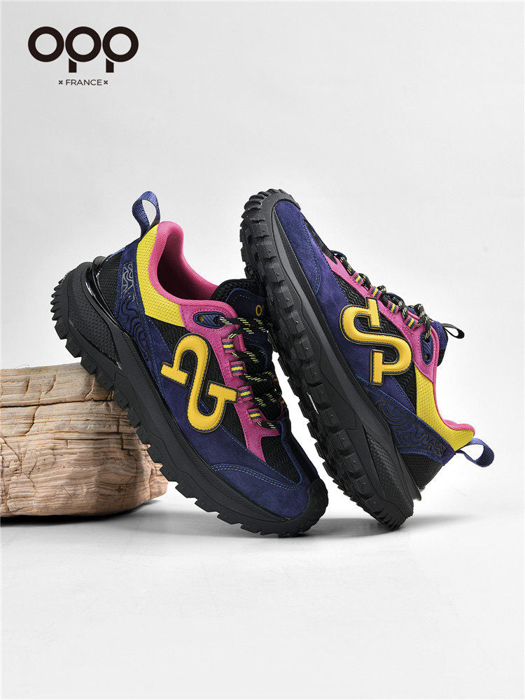 OPP Men's Shoes German Training Shoes 2026 New Spring Casual Sneakers Black Shoes Anti-Slip Men's Comfortable Daddy Shoes