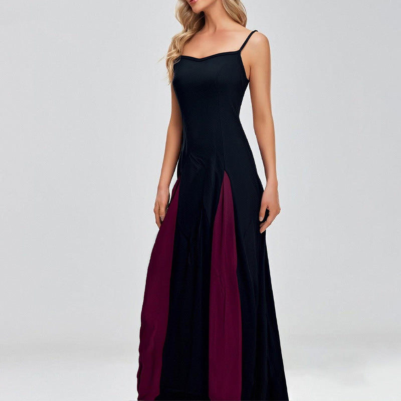 Cross-border 2026 European and American foreign trade women's new contrasting long-sleeved dress INS casual loose spring dress