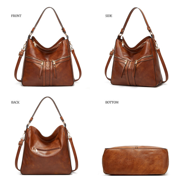 Cross-border hot women's bag 2024 new European and American fashion soft leather large-capacity tote bun mother-in-law bag wholesale - view 2 | Ciaura
