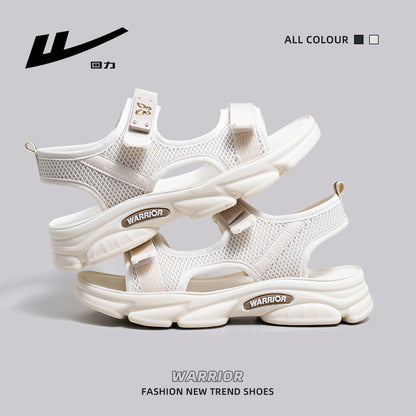 Pull-back soft soles, lightweight minimalist style sandals, outdoor easy to put on and take off beach shoes, comfortable and versatile Velcro casual shoes for women