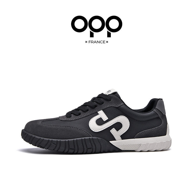 Ténis OPP Forrest Gump para Homem para Lazer, Desporto, Corrida, Caminhada, Estilo Retro, Versátil e Popular, Cano Baixo, em Pele, para Treino