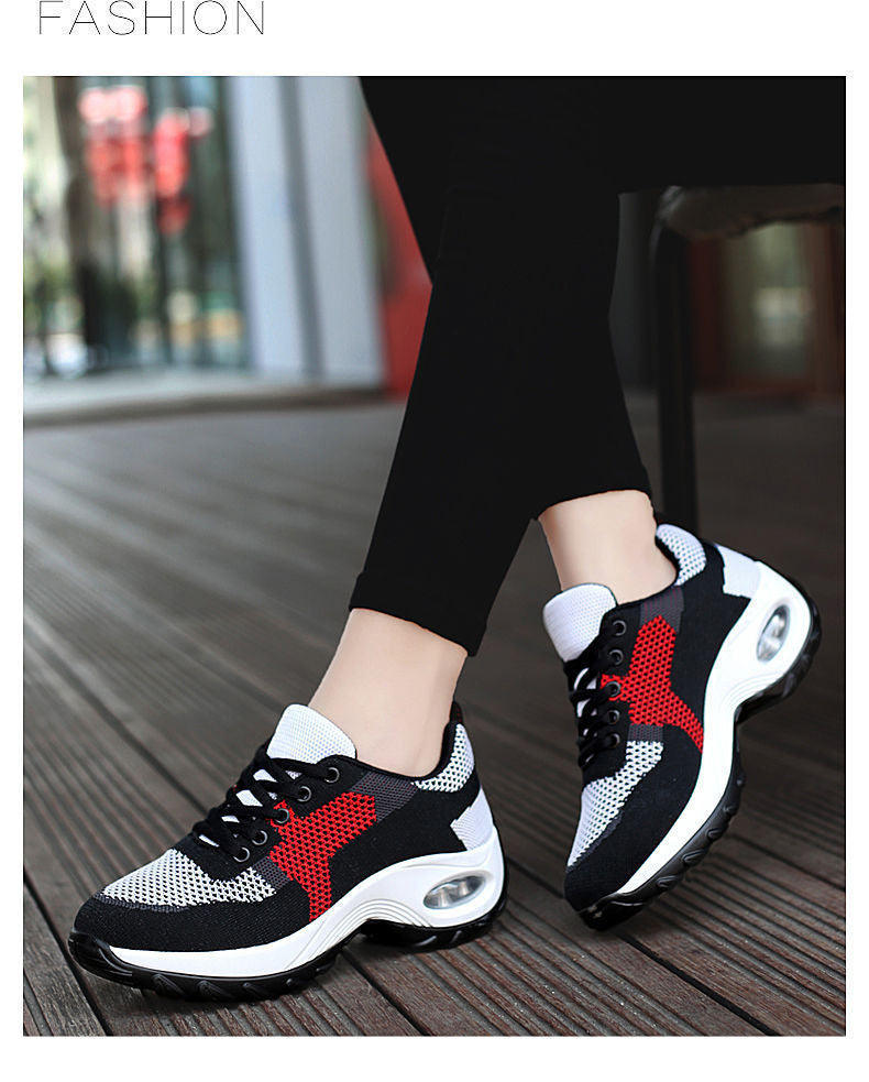 2025 spring women's shoes, nurse shoes, Korean platform air cushioning running shoes, square dance, a drop-shipping fashion casual shoe