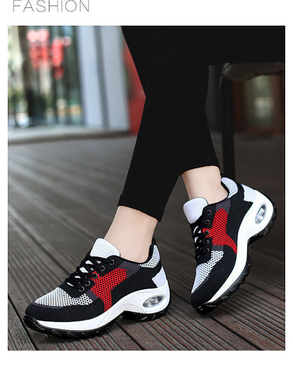 2025 spring women's shoes, nurse shoes, Korean platform air cushioning running shoes, square dance, a drop-shipping fashion casual shoe