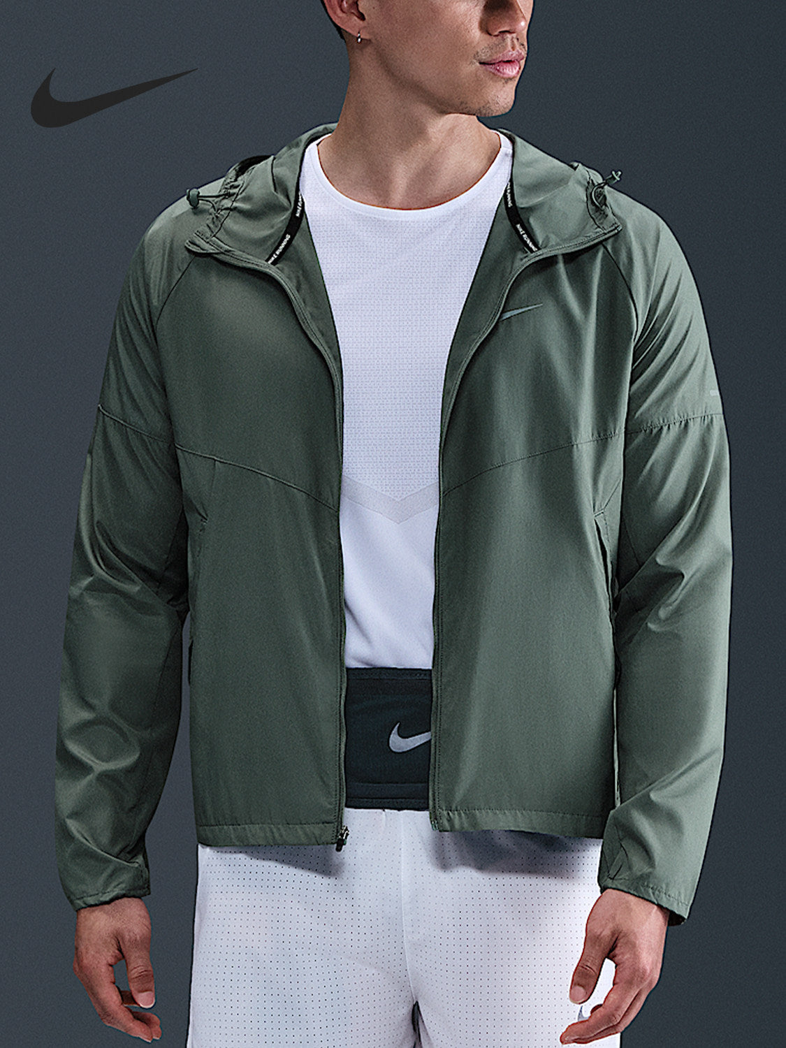 Nike Official Genuine Repel Miler Men's Running Woven Hooded Jacket DD4747-364