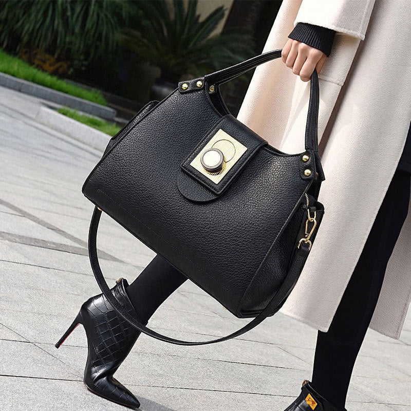 Internacional Bolsa de mão Novo modelo fashion Bolsa elegante Grande capacidade para o dia a dia bolsa minimalista de ombro transversal Bolsa tote feminina