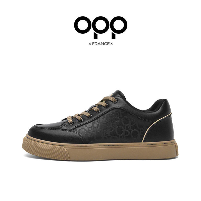 OPP men's shoes spring 2026 new light luxury high-end lightweight low-top casual sports versatile comfortable leather board shoes