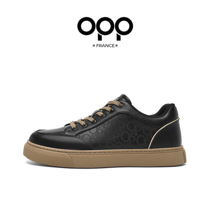 OPP men's shoes spring 2026 new light luxury high-end lightweight low-top casual sports versatile comfortable leather board shoes