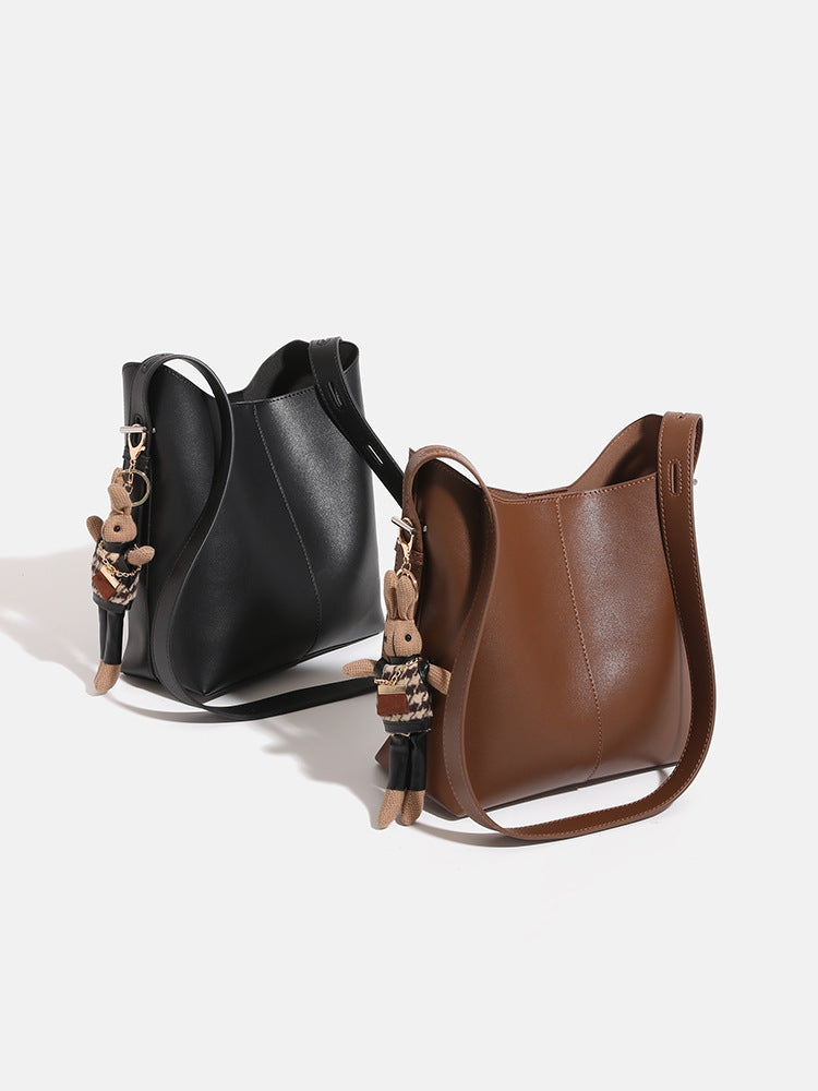 Cross-border bag women's bag 2025 new women's underarm bag PU bucket bag fashion versatile large capacity shoulder bag wholesale