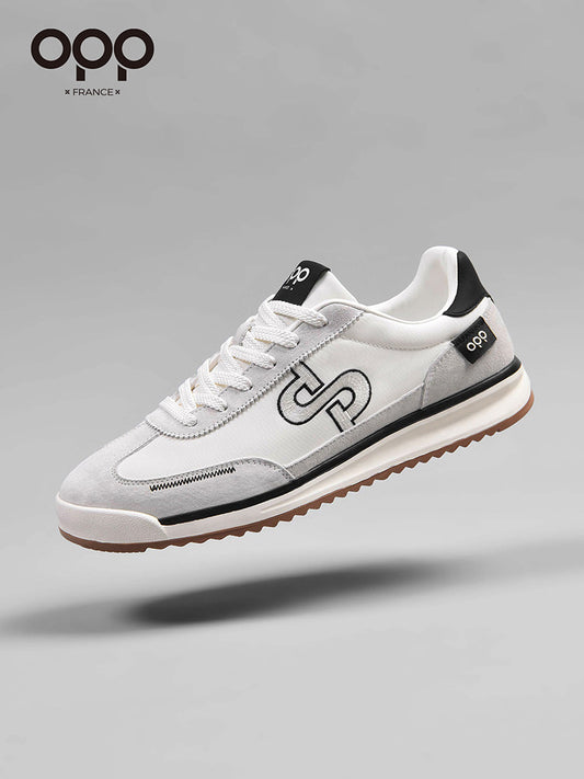 OPP men's shoes spring 2026 new light commuter leather casual sneakers niche ruffian handsome versatile Forrest Gump shoes