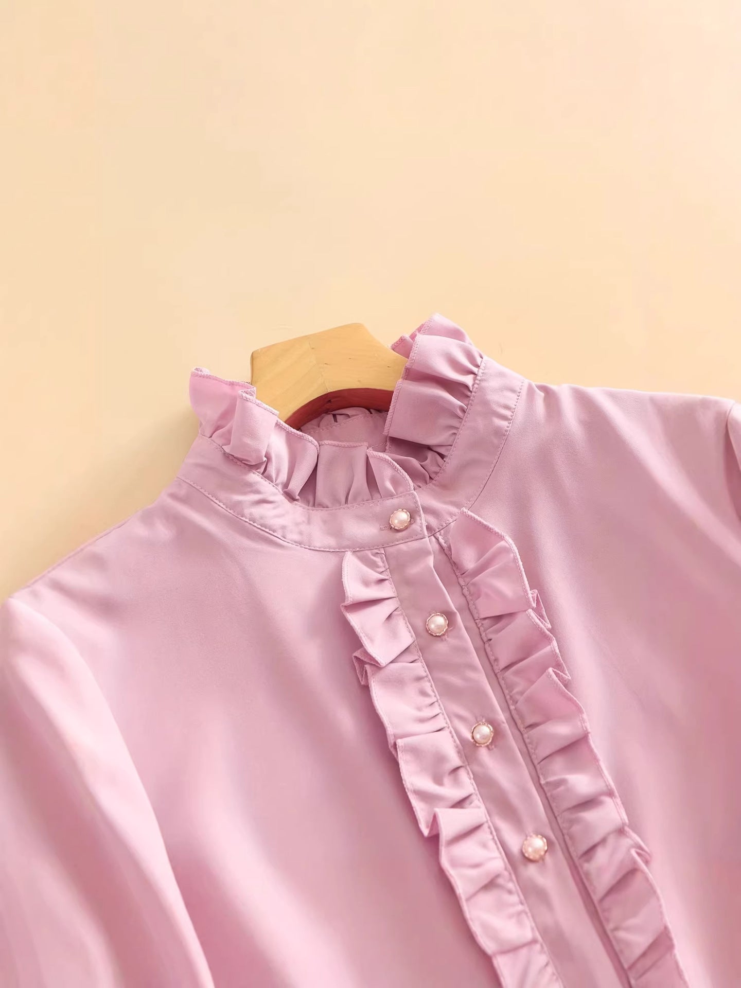 Amazon European and American women's clothing, Wish AliExpress, eBay shirt, ruffled elegant business fashion plus-size shirt