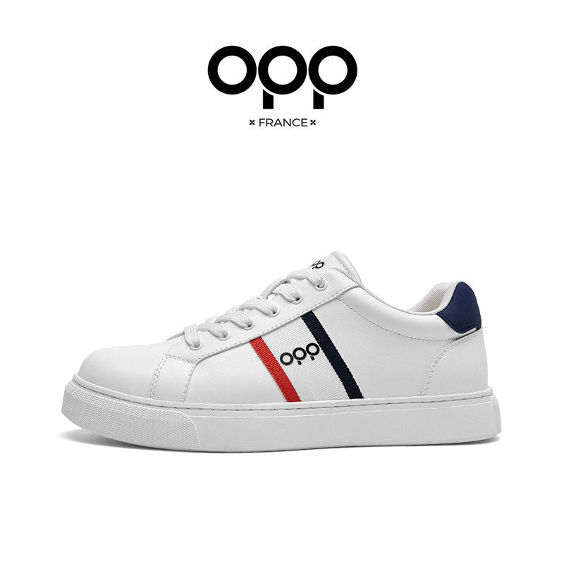 OPP board shoes spring 2026 new men's sports versatile casual low-top light luxury comfortable leather lightweight white shoes
