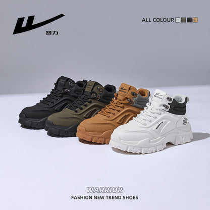 Pull-back high-top platform shoes, workwear, sports leisure, high-end rhubarb boots, outdoor tourism, British style autumn men's shoes