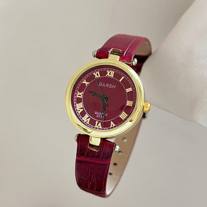 BARSH Roman vintage vintage women's vintage casual women's leather belt, elegant Western vintage watch