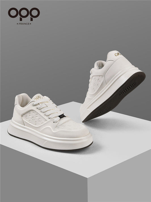 OPP board shoes for men, 2026 new spring low-top light luxury fashion, versatile sports and leisure fashion, white shoes for men