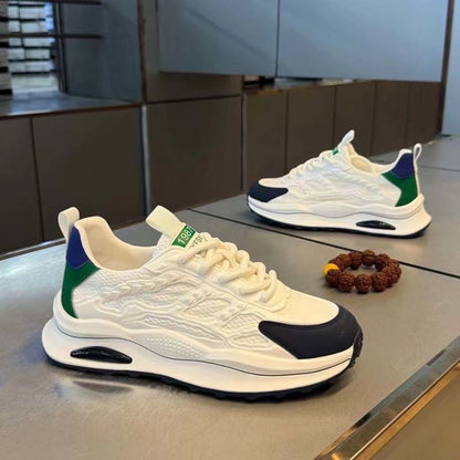 2026 Men's Breathable Mesh Summer Hollow Running Shoes, Comfortable Soft-Soled Student Trendy Shoes, Thin Versatile White Shoes