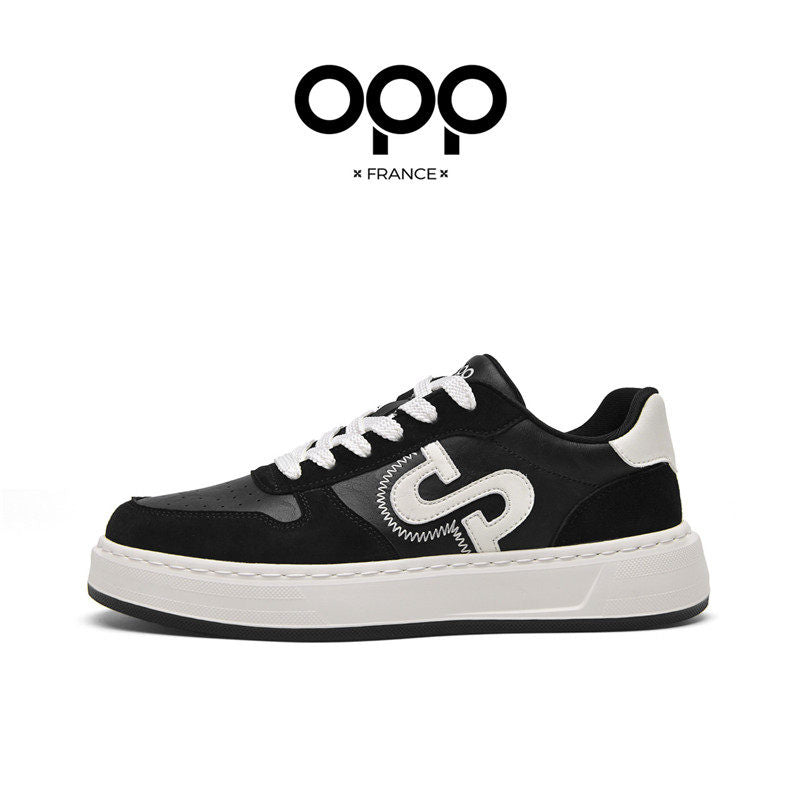 OPP men's shoes spring 2026 new low-top versatile leather sports soft sole light luxury niche casual trend board shoes