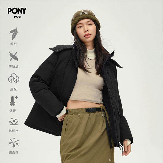PONY1972 Women's Down Jacket Autumn Winter New Mid-Length Down 244W2OF34