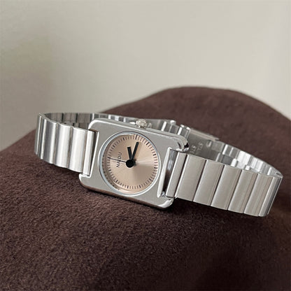 Foreign Trade Light Luxury Minimalist Style Unique Metal Bamboo Chain Watch Simple and Fashionable Square Elegant Casual Women's Watch