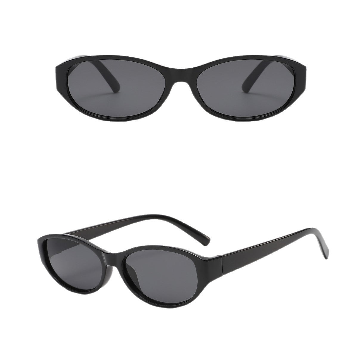 Oval frame sunglasses for women, gyu girls, Y2K trendy cross-border new sunglasses, face-flattering, small driving vacation sunglasses