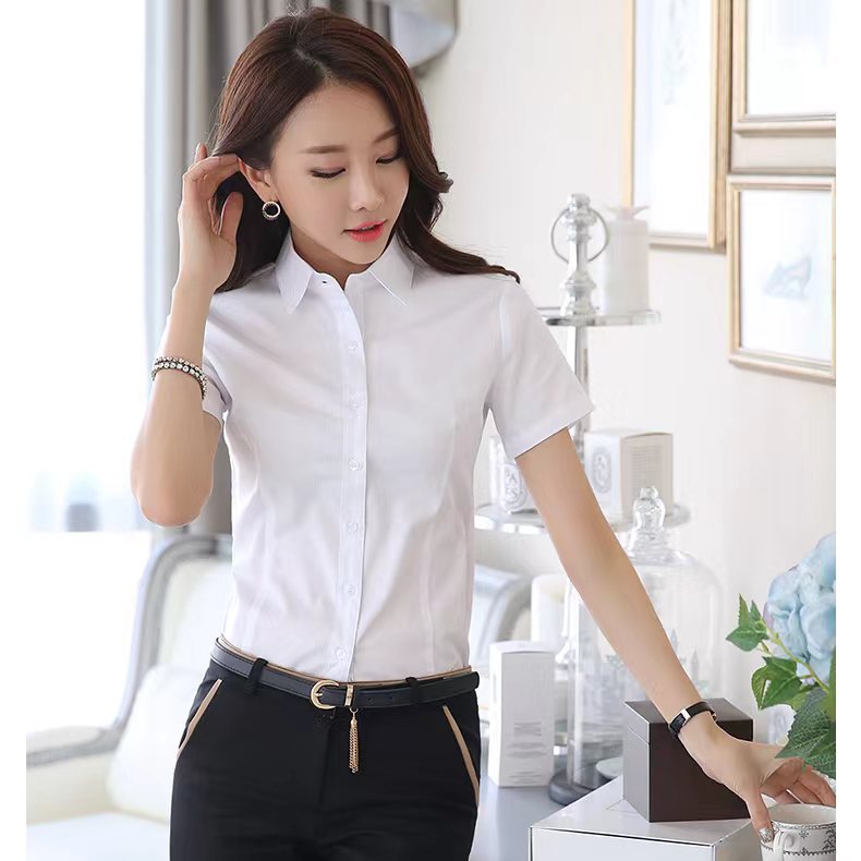 Spring and summer launch, white long-sleeved overalls, shirts, women's inner and outer wear, professional suits, wholesale slim commuter style