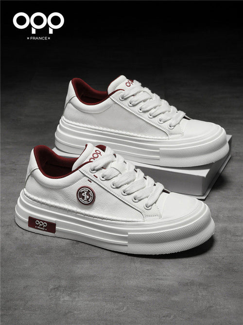 OPP men's shoes spring 2026 new platform sports leisure versatile white shoes low-top high-end popular board shoes