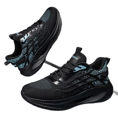 Running men's shoes summer 2026 new sports mesh casual lightweight soft sole non-slip breathable flying knitted student trendy shoes