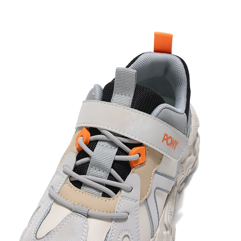 PONY Children's Shoes Spring 2025 New Beige Sports Cushioning Retro Casual Shoes 241K1MD03GR