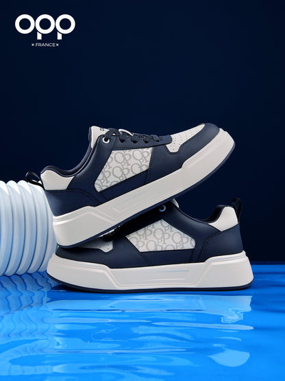 OPP spring new flat casual board shoes men's color-blocking fashion classic sports casual shoes thick-soled heightening men's shoes