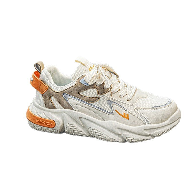 Pullback Korean trendy cool men's shoes retro soft-soled casual shoes mesh lace-up sports shoes daily commuting dad shoes