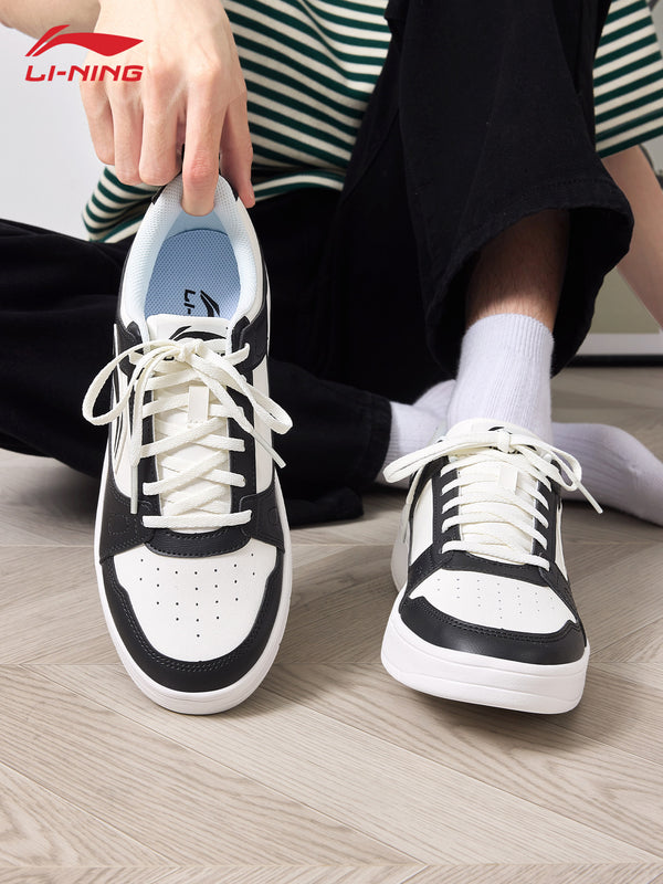 Li-Ning men's sneakers, 2026 summer new breathable black-and-white panda retro national trendy casual sports shoes, student sneakers