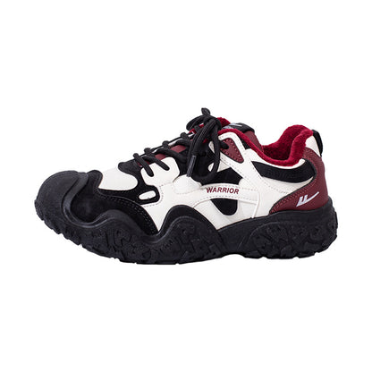 Pull-back strawberry pink mesh breathable sneakers outdoor hiking casual daddy shoes cute and lightweight Japanese big-toe shoes