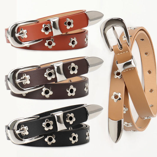 New cross-border retro high-end sensual eye women's belt punk ins style personality belt women's versatile casual pants belt