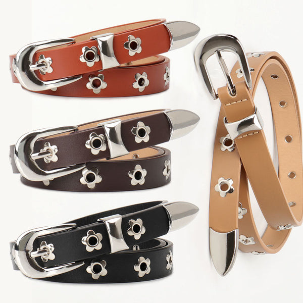 New cross-border retro high-end sensual eye women's belt punk ins style personality belt women's versatile casual