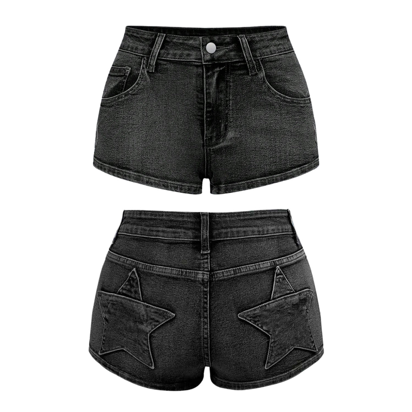 High-waisted slimming denim shorts, women's heavy industry embroidered nail beads, A-line hot girl style, new fashionable and versatile pants in summer