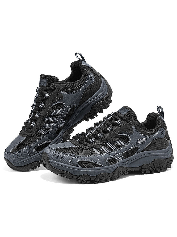 Skechers Hiking Shoes Men and Women Outdoor 2025 Summer Hiking Shoes Grip Wear Resistant Cross-Country Shoes 180179 CCBK