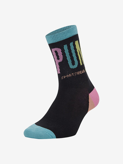 Puma official genuine new men's and women's same patchwork knitted mid-leg socks set 935588-01