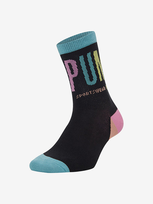 Puma official genuine new men's and women's same patchwork knitted mid-leg socks set 935588-01