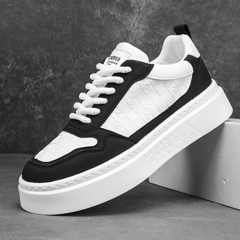 2026 Spring New Trendy Brand Versatile Niche Original Printed Skate Shoes Youth Sports Height-Increasing McQueen White Sneakers